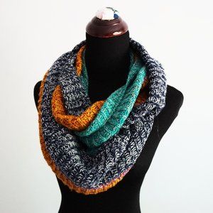 Modcloth Bold Stripe Knit Infinity Scarf